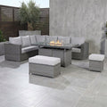 Milano Rattan Garden Sofa Set with Fire Table | Outdoor Furniture UK