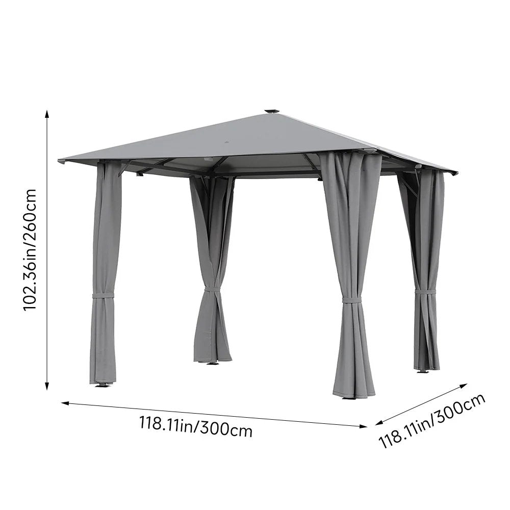 Luxe Haven Solar LED Gazebo