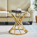Spiral Glass Side Table | Luxury Accent Side Table UK