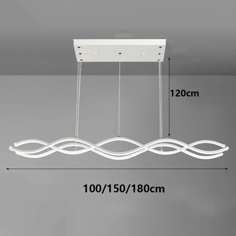 Luminara Three Wave LED Pendant Light
