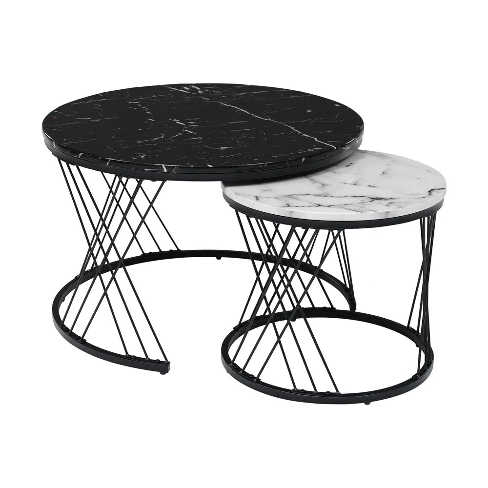 Luna Marble Coffee Table Set | Luxury Marble Furniture UK
