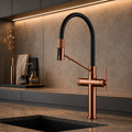 The Chelsea Pull-Out Kitchen Mixer Tap in Brushed Rose Gold | Luxury Kitchen Tap