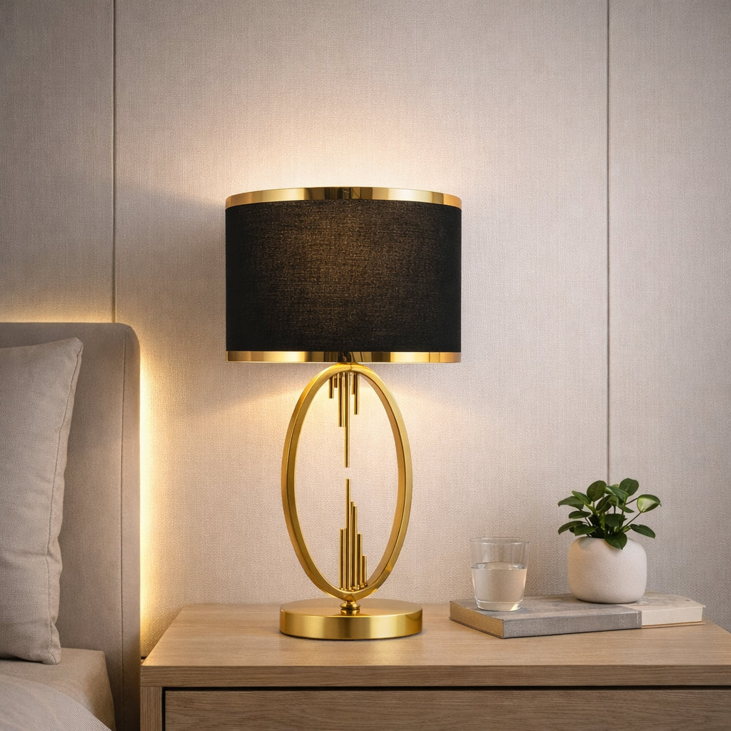 Luxe Gold Oval Table Lamp
