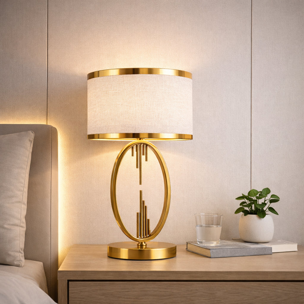 Luxe Gold Oval Table Lamp