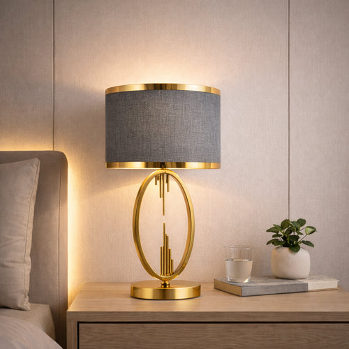 Luxe Gold Oval Table Lamp