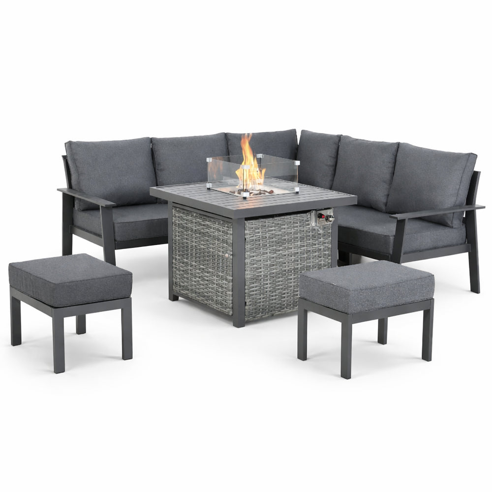 Aria Garden Sofa With Fire Table | Luxury Outdoor Furniture UK