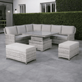 Sorrento Rattan Garden Sofa Set Rising Table | Outdoor Furniture UK