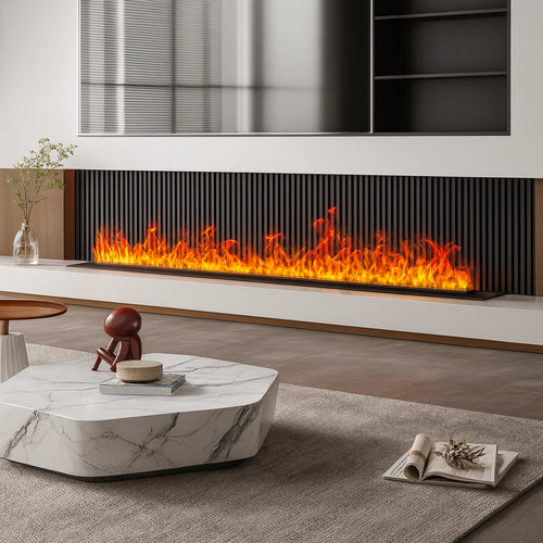 Luxe Bespoke Water Vapour Electric Fireplace in luxury UK home interior