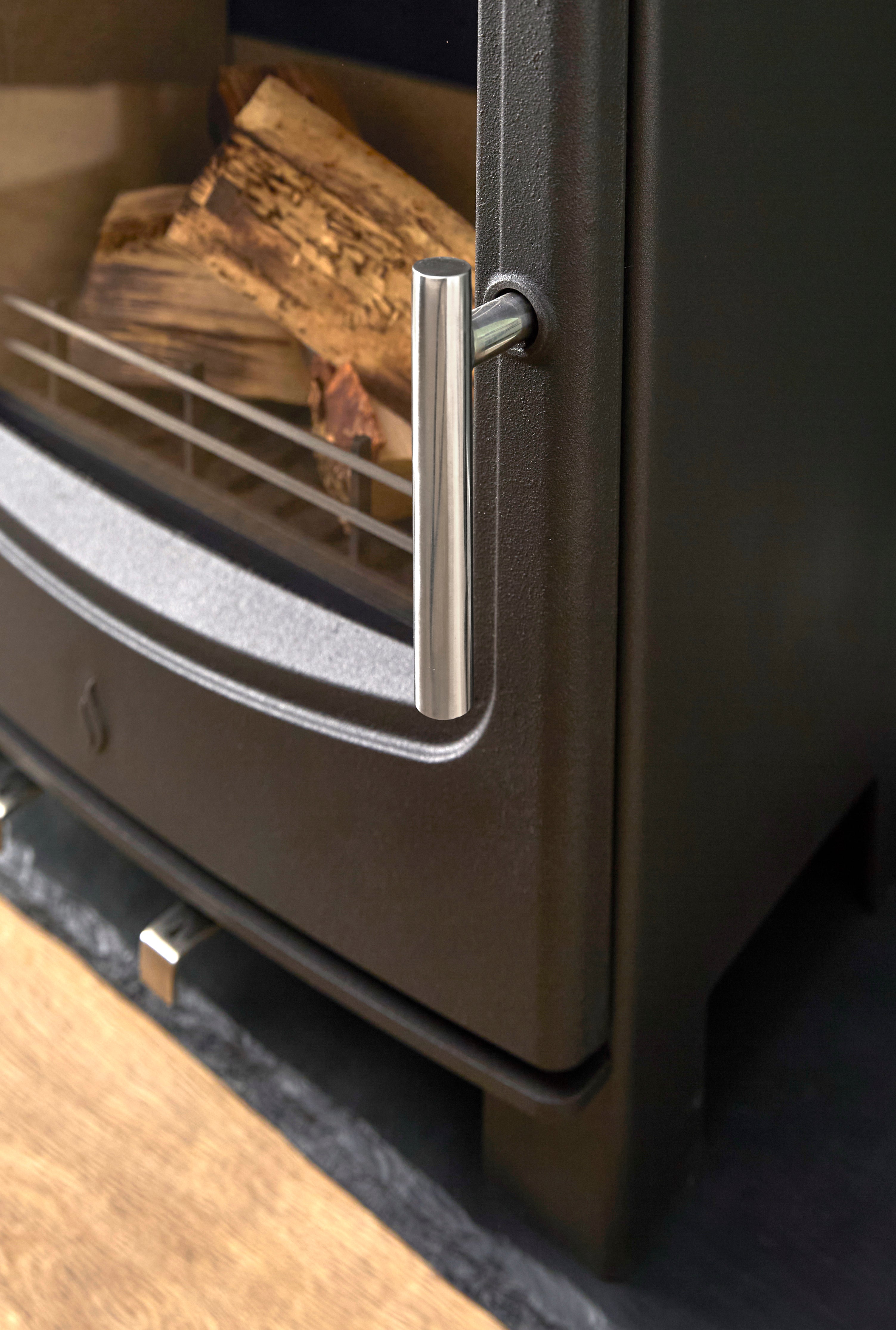 The Enya Flame Cast-Iron Multi-Fuel Stove