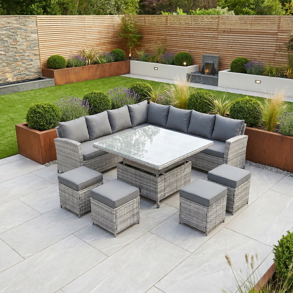 The Celestial 11 Seater Corner Dining Set with Rising Table
