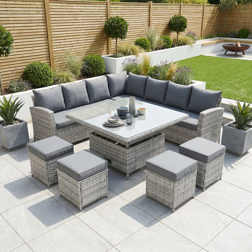 The Celestial 11 Seater Corner Dining Set with Rising Table