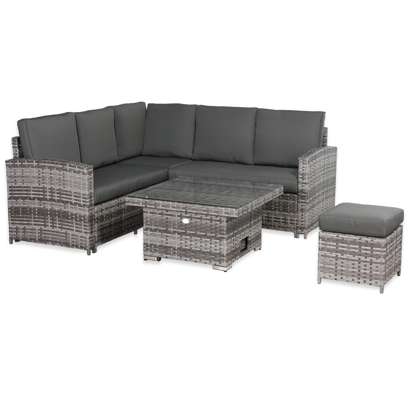 Elysian Corner Rising Dining Set | Rattan Garden Furniture UK