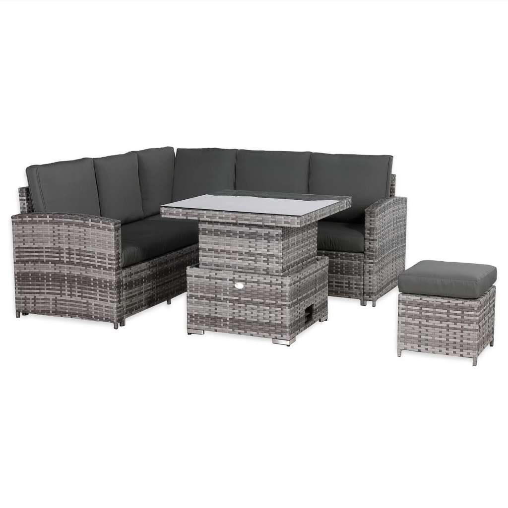 Elysian Corner Rising Dining Set | Rattan Garden Furniture UK