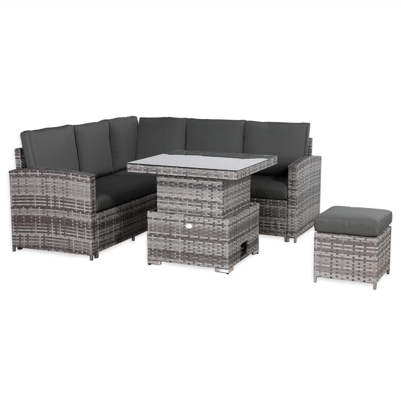 Elysian Corner Rising Dining Set | Rattan Garden Furniture UK
