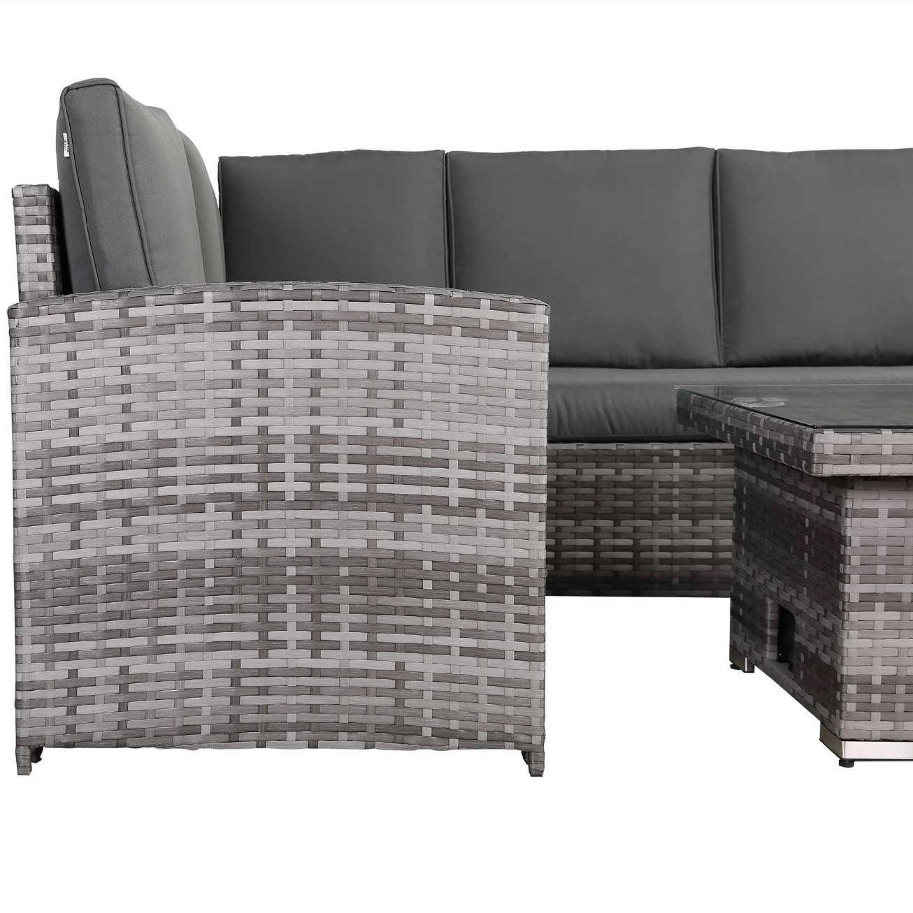 Elysian Corner Rising Dining Set | Rattan Garden Furniture UK