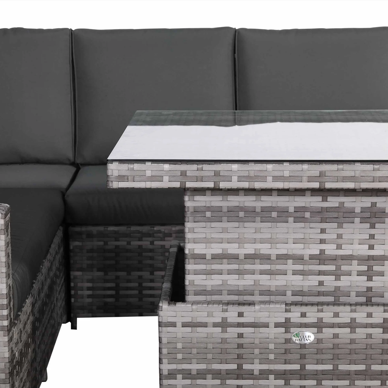 Elysian Corner Rising Dining Set | Rattan Garden Furniture UK
