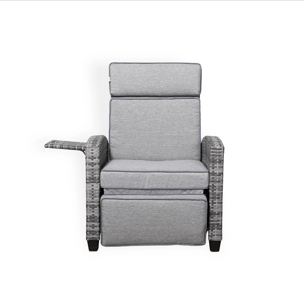 Outdoor Reclining Lounge Chair with Side Table