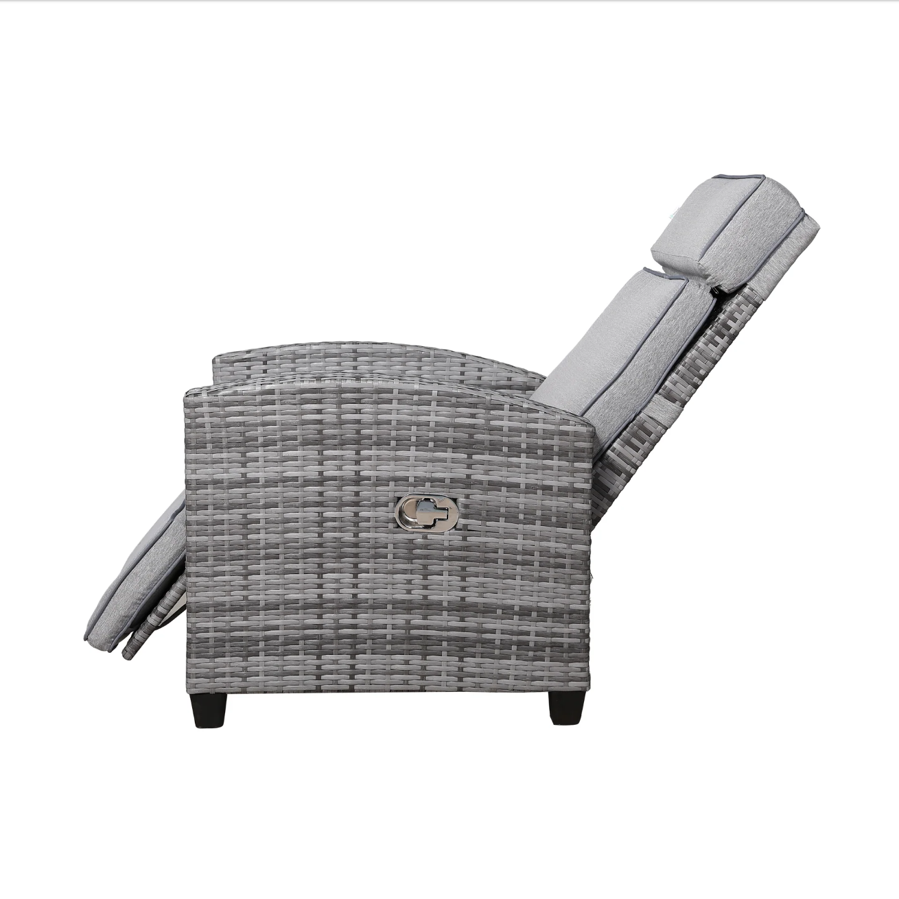 Outdoor Reclining Lounge Chair with Side Table