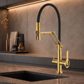 The Kensington Pull-Out Kitchen Mixer Tap Brushed Gold