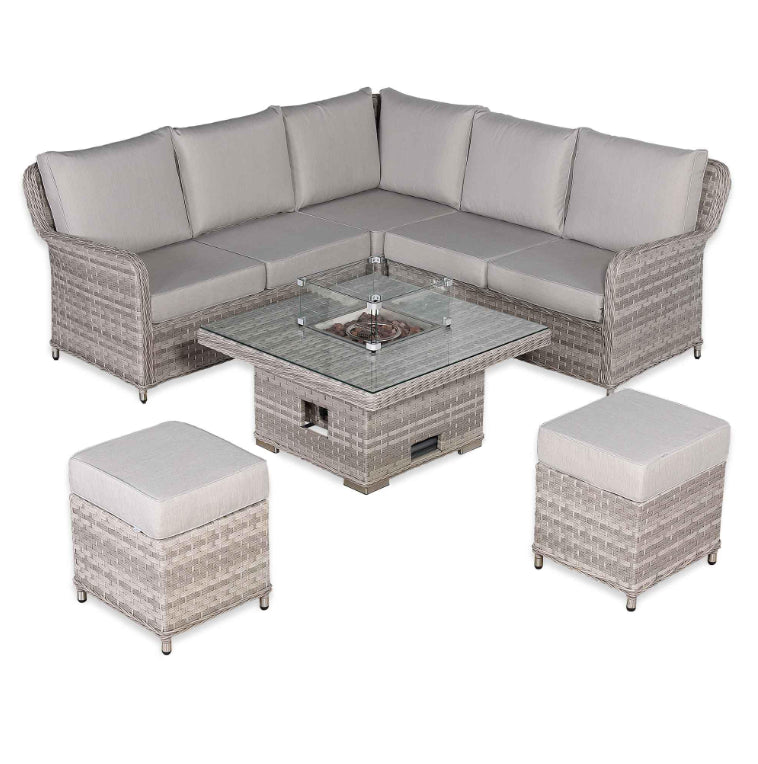 Havana Fire Square Corner Sofa Set | Luxury Garden Furniture UK