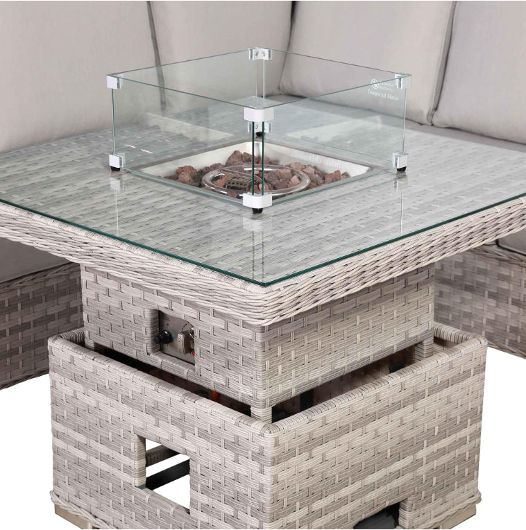 Havana Fire Square Corner Sofa Set | Luxury Garden Furniture UK