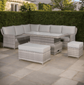Portofino Large Corner Rising Sofa Set | Luxury Rattan Garden Furniture UK