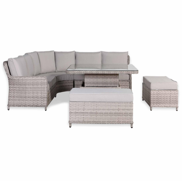 Sorrento Rattan Garden Sofa Set Rising Table | Outdoor Furniture UK
