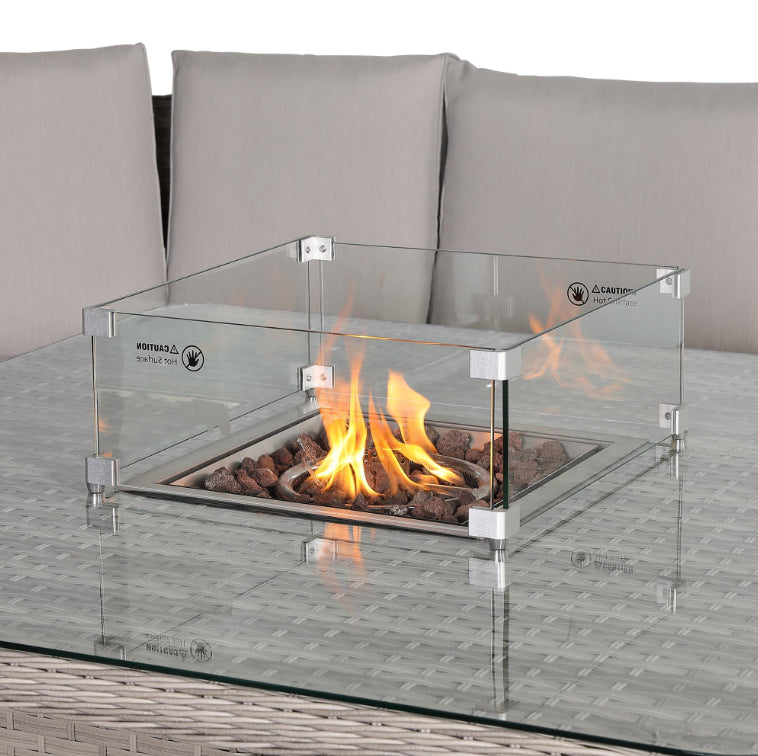 Sorrento Rattan Garden Sofa Set with Fire Table