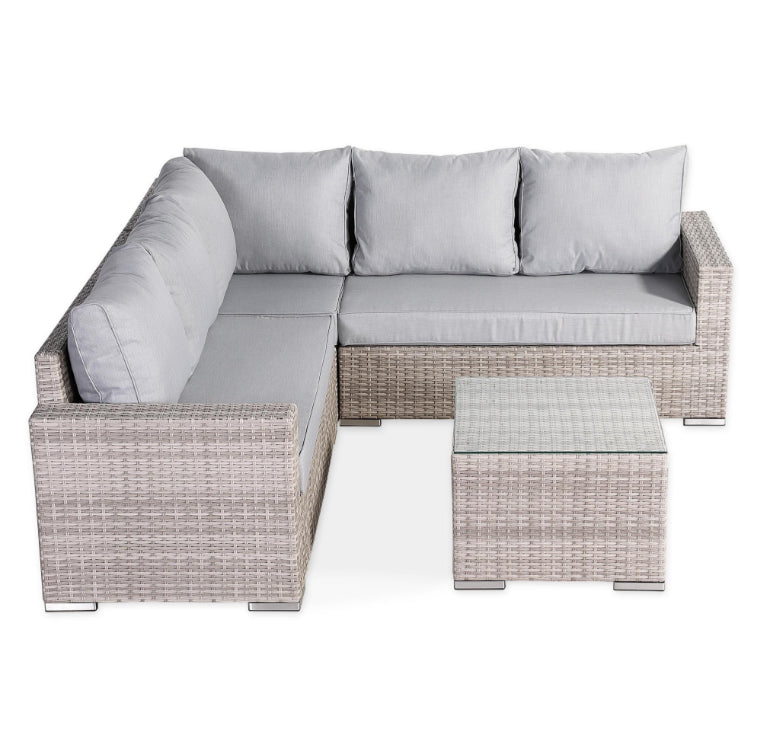 Valencia L-Shaped Rattan Garden Sofa Set | Luxury Outdoor UK