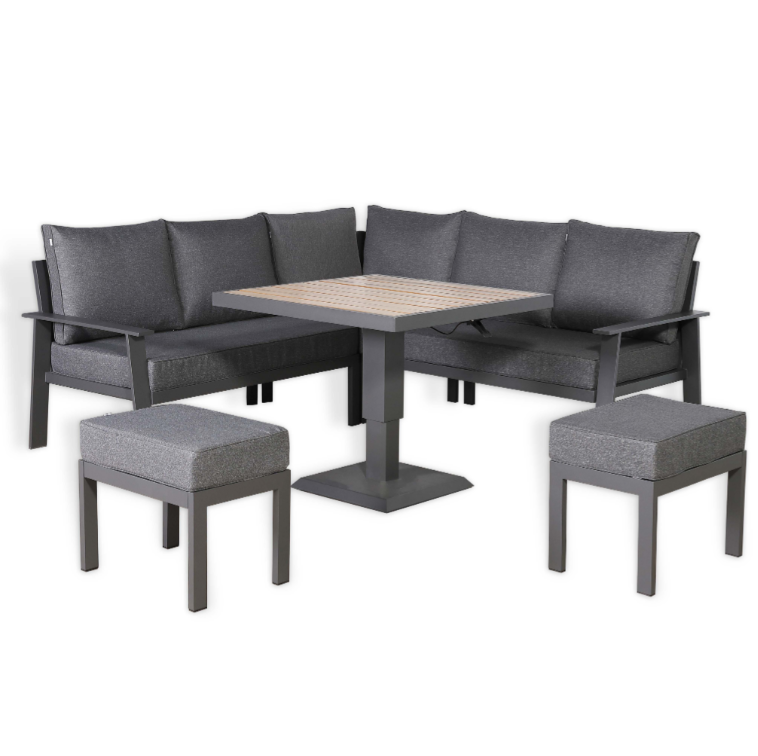 Aria Aluminium Garden Sofa Set Rising Table | Luxury Outdoor UK