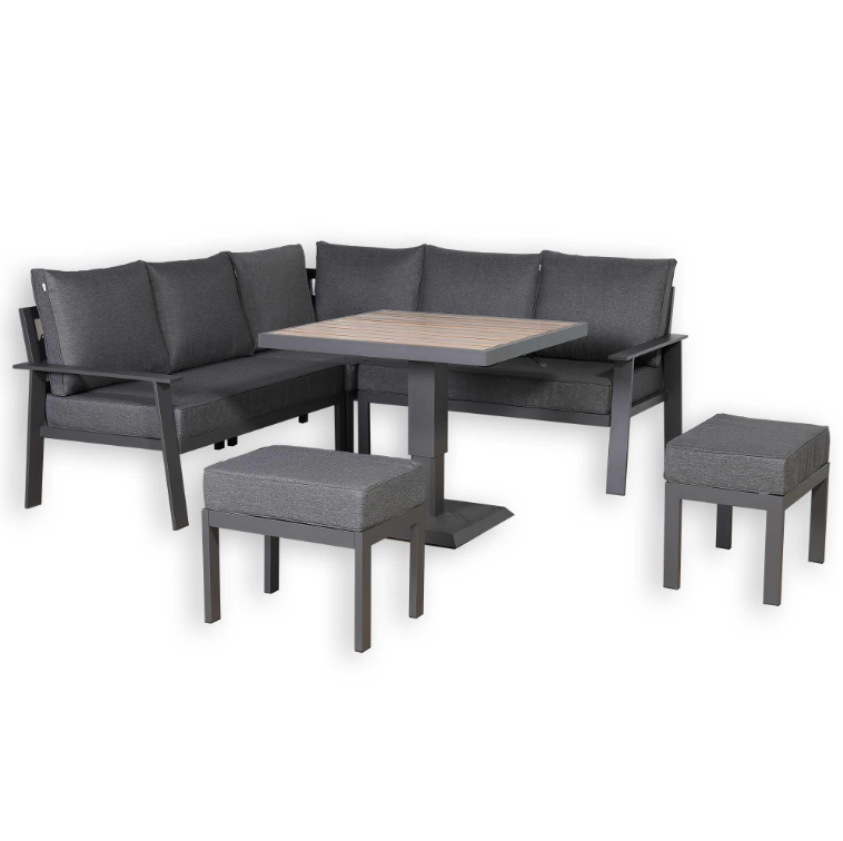Aria Aluminium Garden Sofa Set Rising Table | Luxury Outdoor UK
