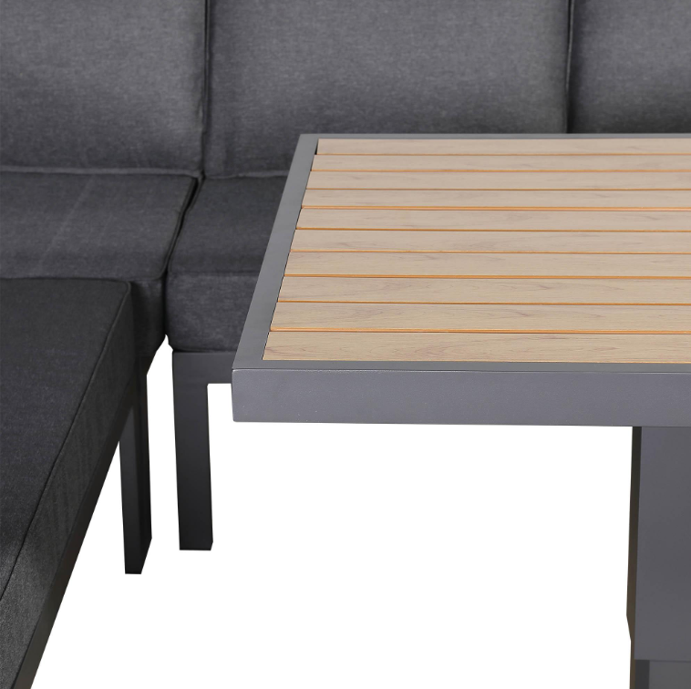 Aria Aluminium Garden Sofa Set with Rising Table