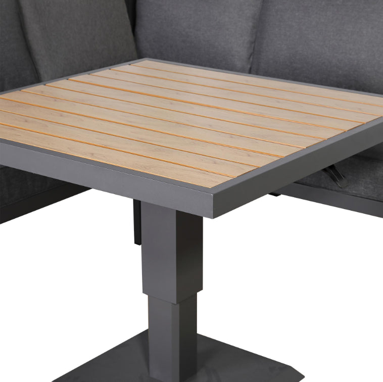 Aria Aluminium Garden Sofa Set with Rising Table