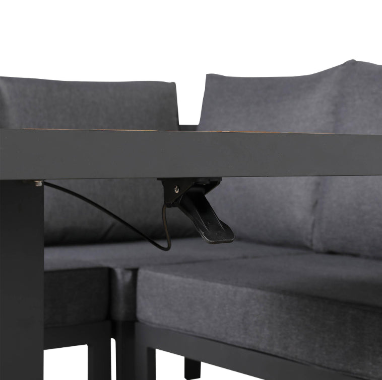 Aria Aluminium Garden Sofa Set with Rising Table