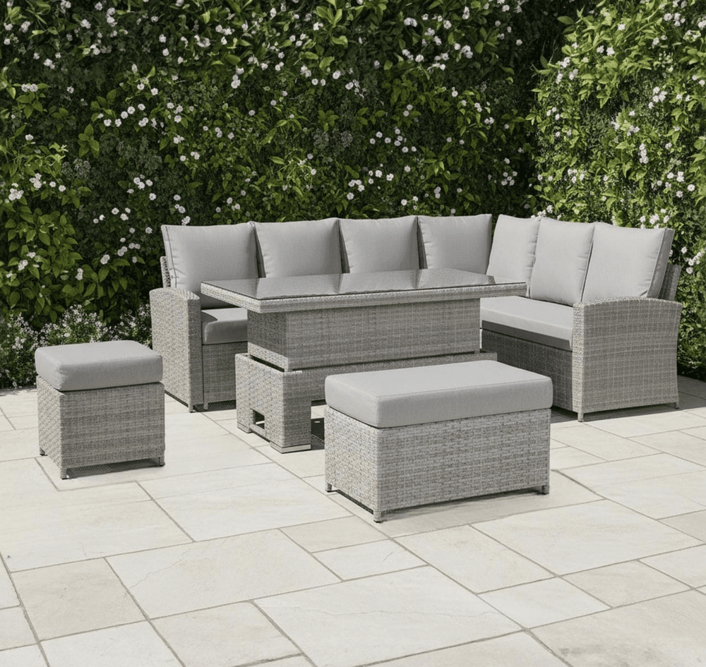 Portofino Small Corner Rising Table Sofa Set | Outdoor UK