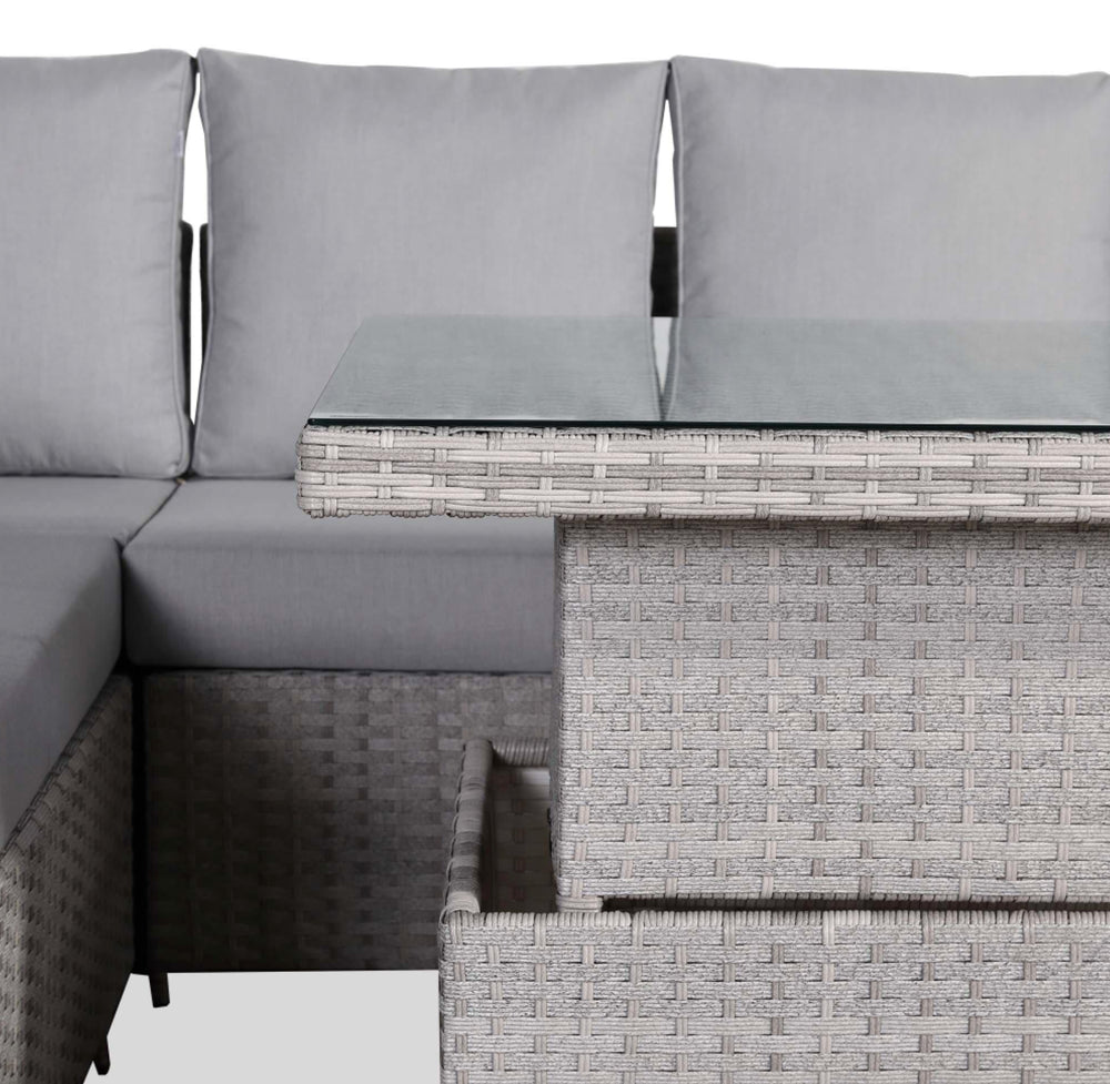 Portofino Small Corner Rising Table Sofa Set | Outdoor UK
