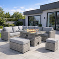 Lucendi Fire Corner Rising Dining Set