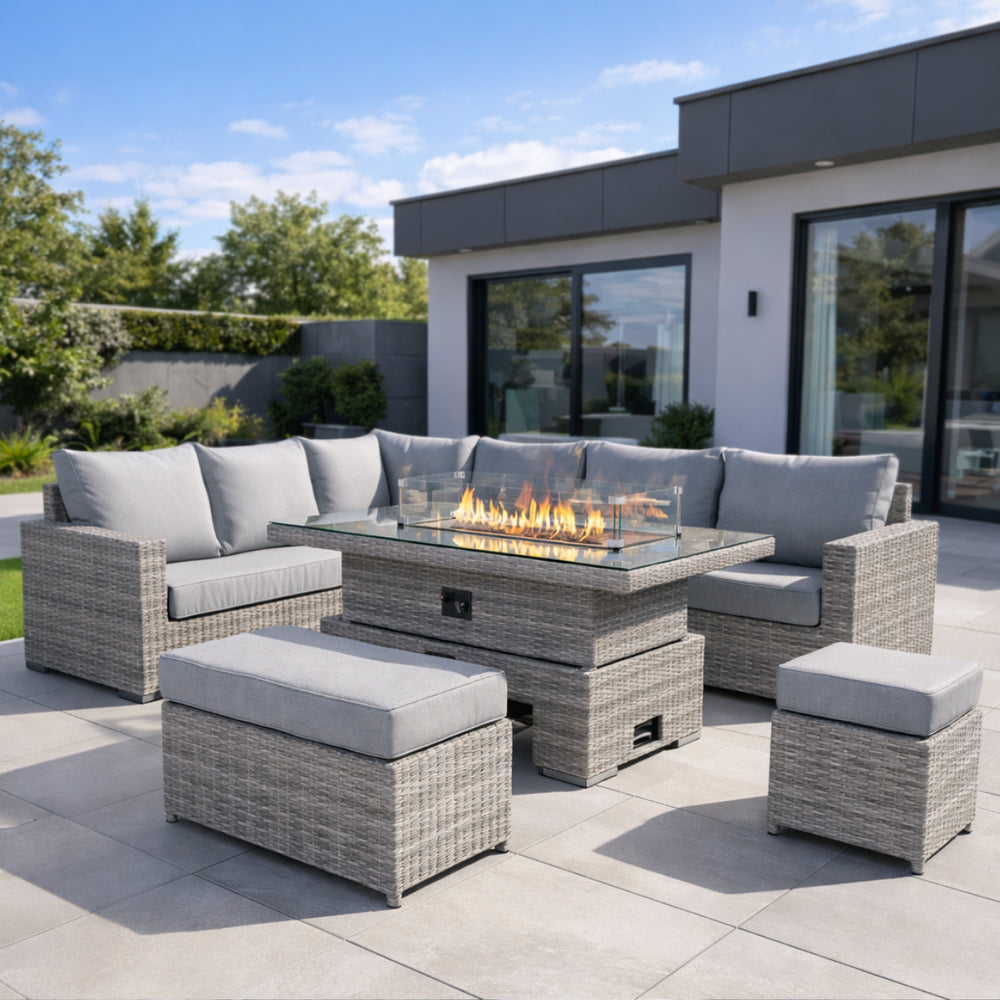 Lucendi Fire Corner Rising Dining Set