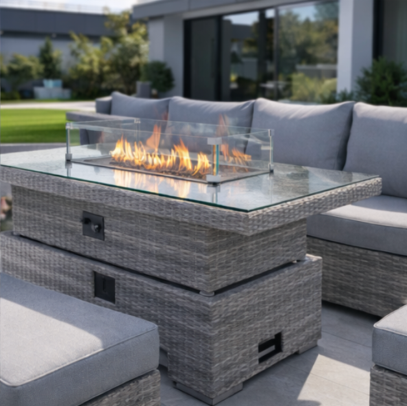 Lucendi Fire Corner Rising Dining Set
