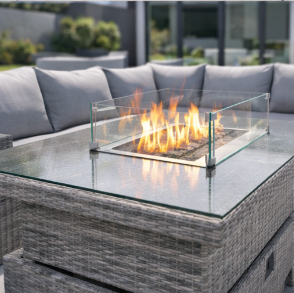 Lucendi Fire Corner Rising Dining Set