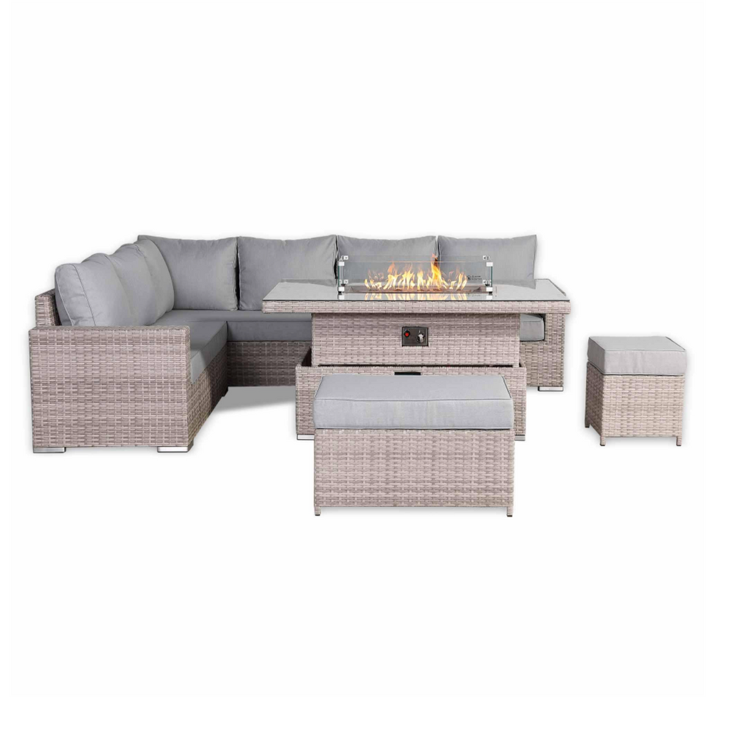 Lucendi Fire Corner Rising Dining Set