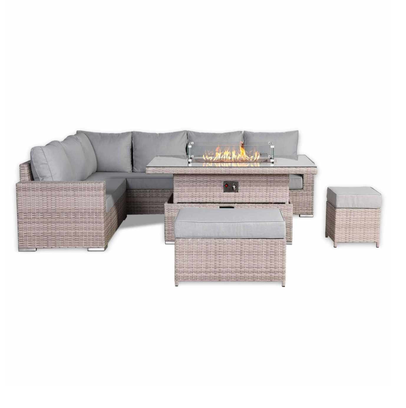 Lucendi Fire Corner Rising Dining Set