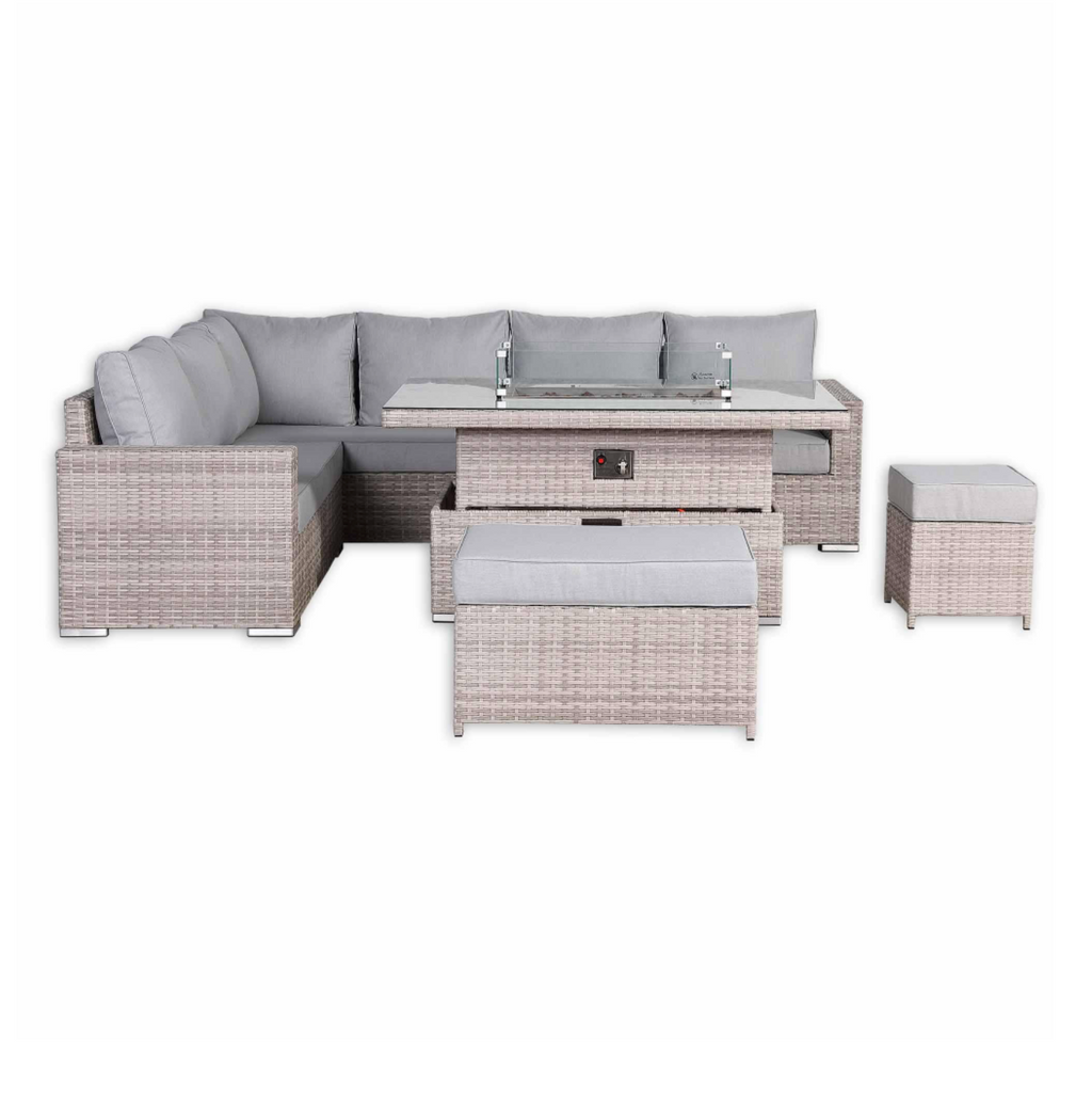 Lucendi Fire Corner Rising Dining Set
