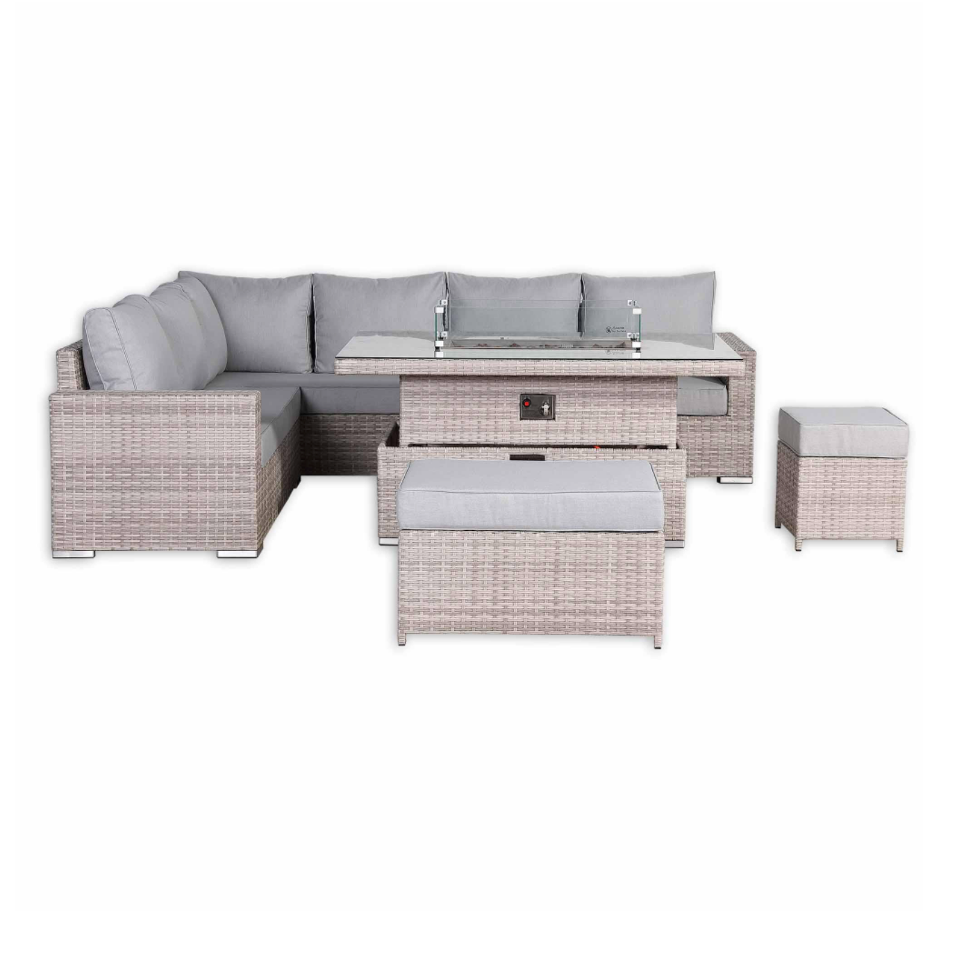 Lucendi Fire Corner Rising Dining Set