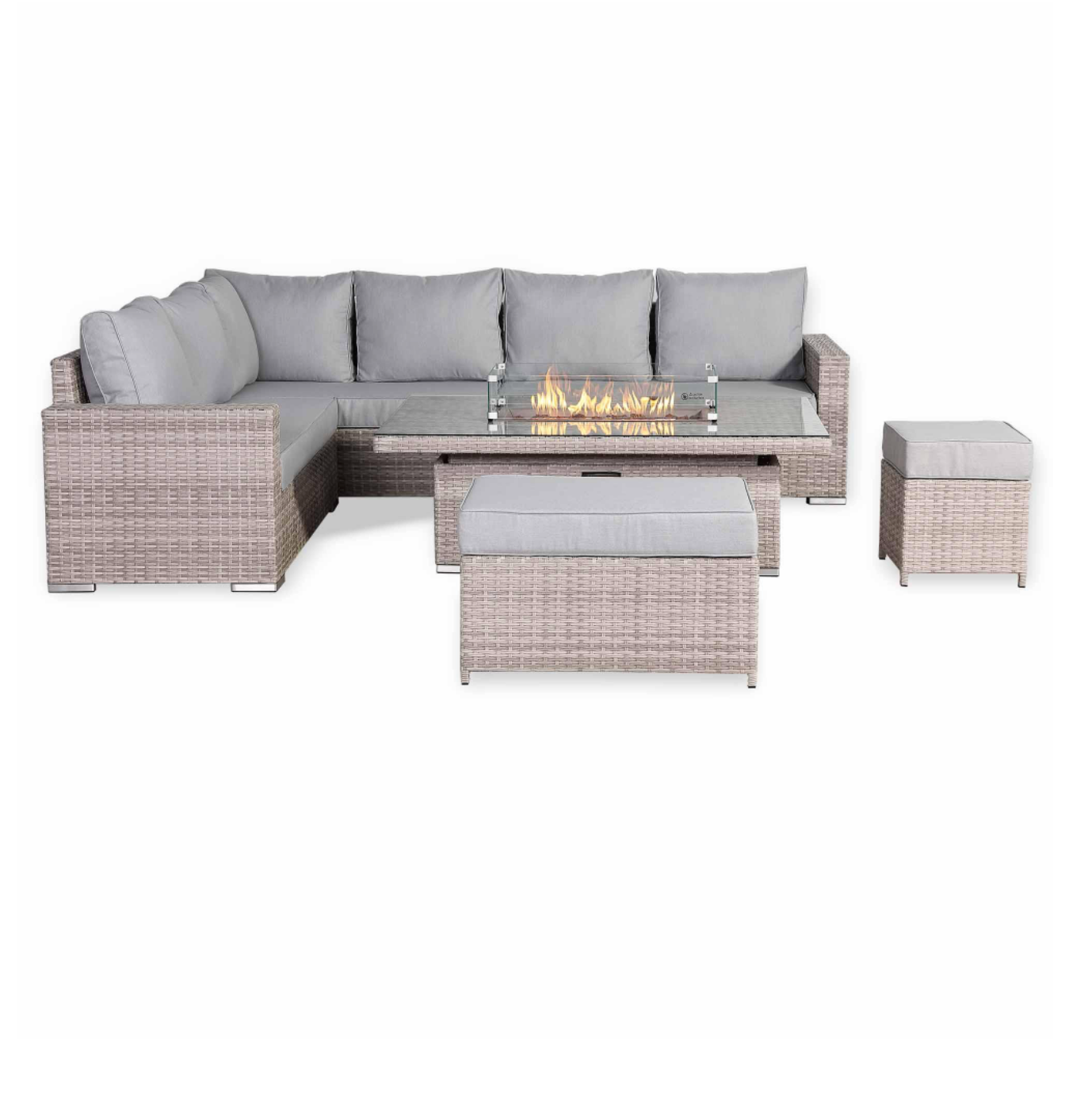Lucendi Fire Corner Rising Dining Set