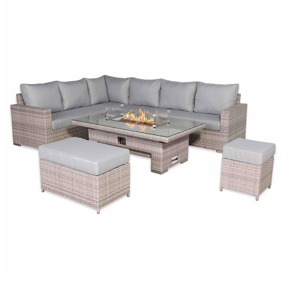 Lucendi Fire Corner Rising Dining Set