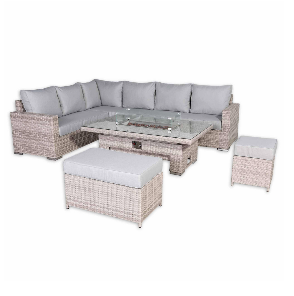 Lucendi Fire Corner Rising Dining Set