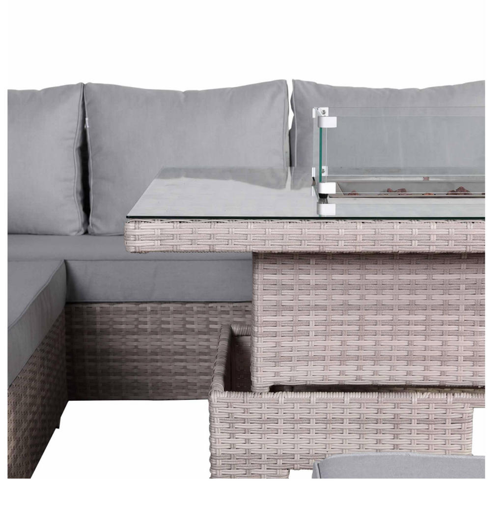 Lucendi Fire Corner Rising Dining Set
