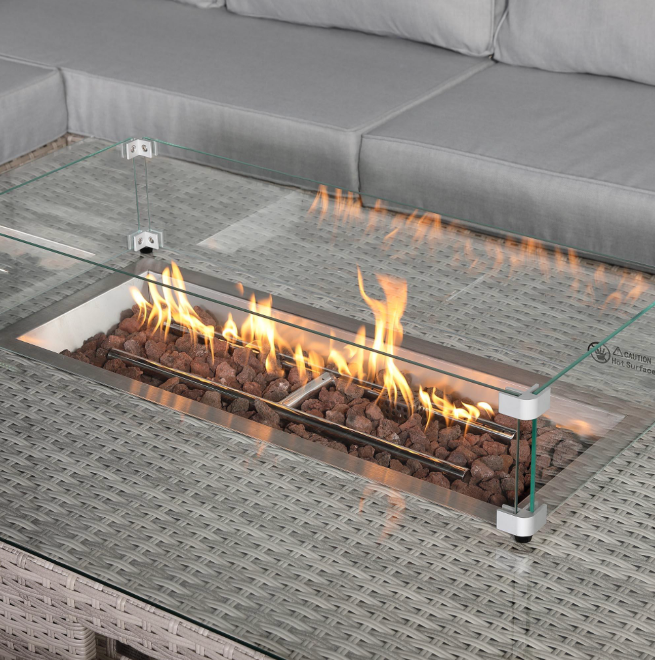 Lucendi Fire Corner Rising Dining Set