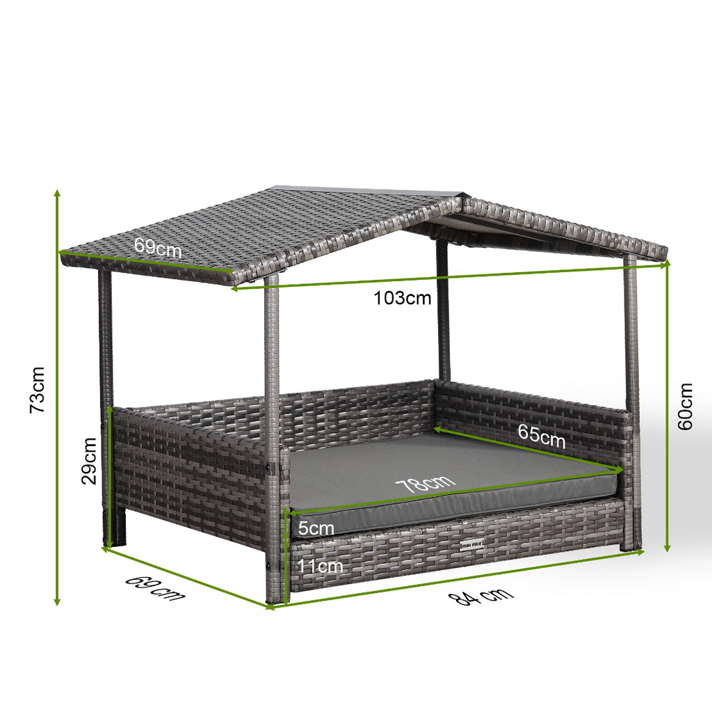 Rattan Outdoor Dog Daybed